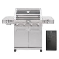 4-Burner Propane Gas Grill Stainless Steel with Rotisserie Kit I776