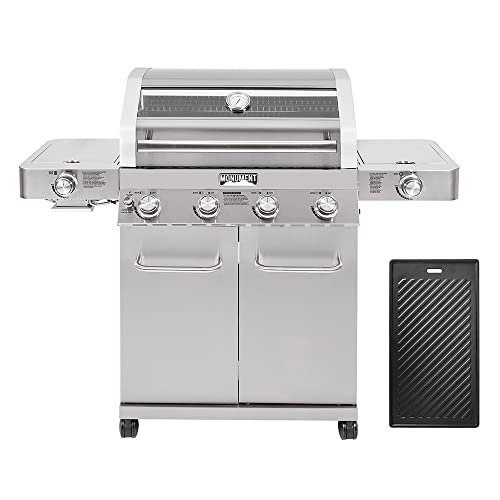 4-Burner Propane Gas Grill Stainless Steel with Rotisserie Kit I776