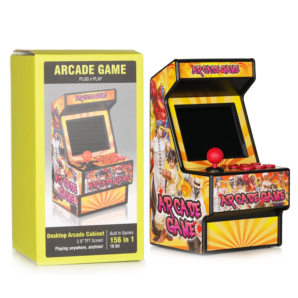 Retro Mini Arcade Machine Handheld Game Console with 156 Classic Video Games 2.8 Inch Color Display Orange A41669