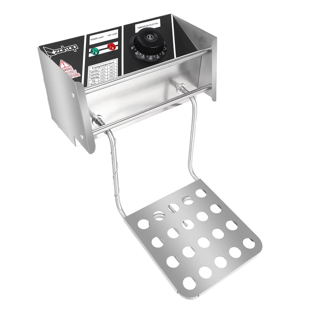 12L 5000W Electric Countertop Deep Fryer Dual Tank Stainless Steel F53276