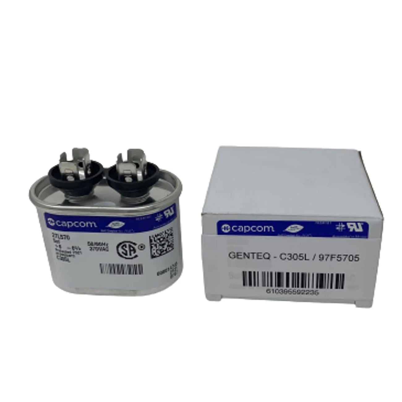 Oval 5 uf MFD 370 Volt Run Capacitor B50245