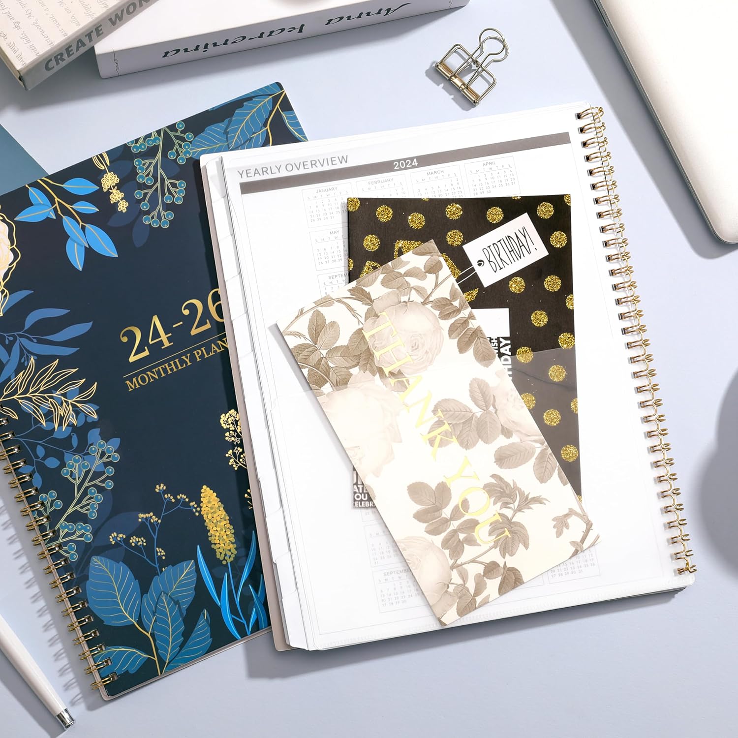 24 Month Monthly Planner, 11" x 9", Twin-Wire Binding X591761