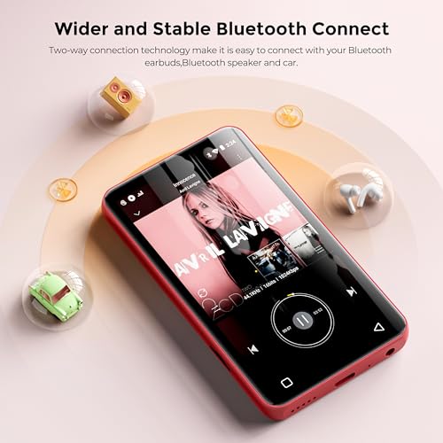 160GB MP3 Player with Bluetooth and WiFi, 4" Touch Screen Android MP4 MP3 Player (Black) I716484