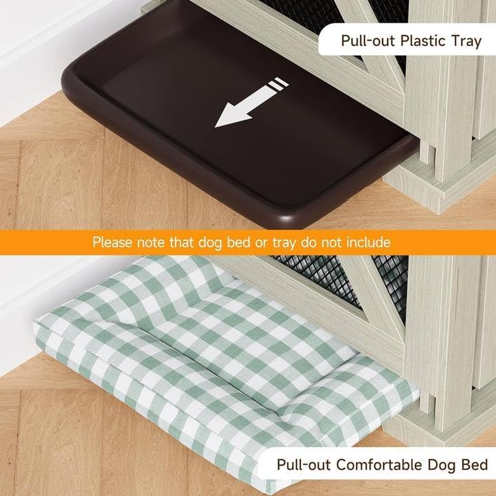 71" Dog Crate with 3 Storage Drawers & Removable Divider G67102