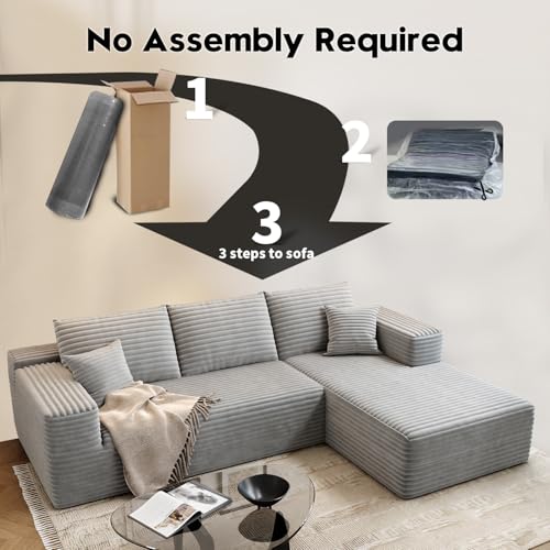 Black Left Facing Chaise Modular Sectional Sofa with Ottoman W363042