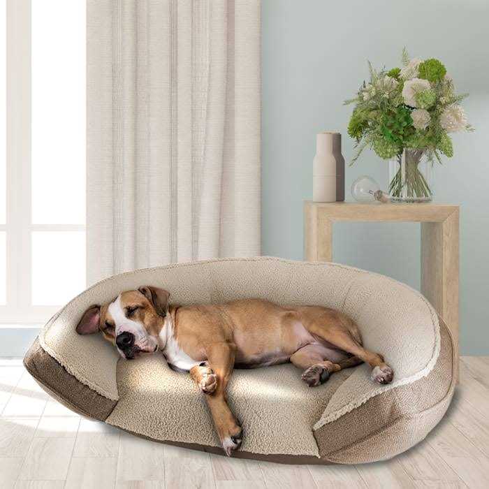 Step In Oval Round Cuddler Pet Dog Bed W696