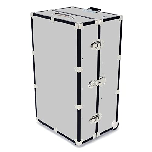 Purple 35"x21"x16" Wardrobe Trunk with Mounted Wheels I231