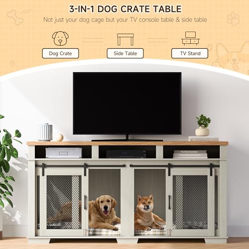 71" Dog Crate with 3 Storage Drawers & Removable Divider G67102