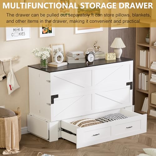 Murphy Bed Queen with Storage & Charging Station S36713