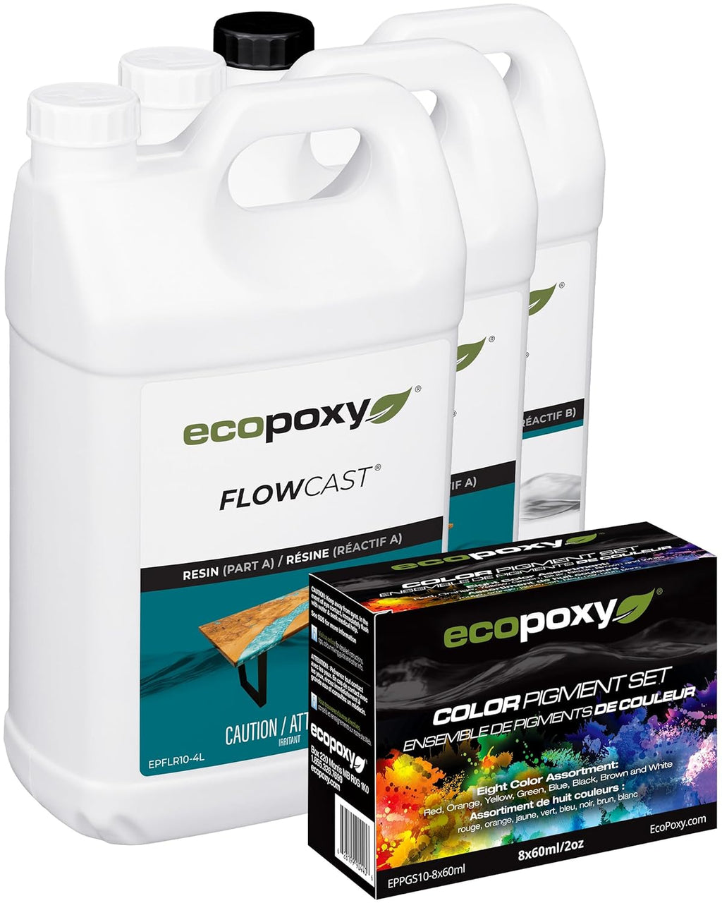 3.2 Gal Deep Pour Epoxy Resin with 8 x 60ml Pigment Kit K986