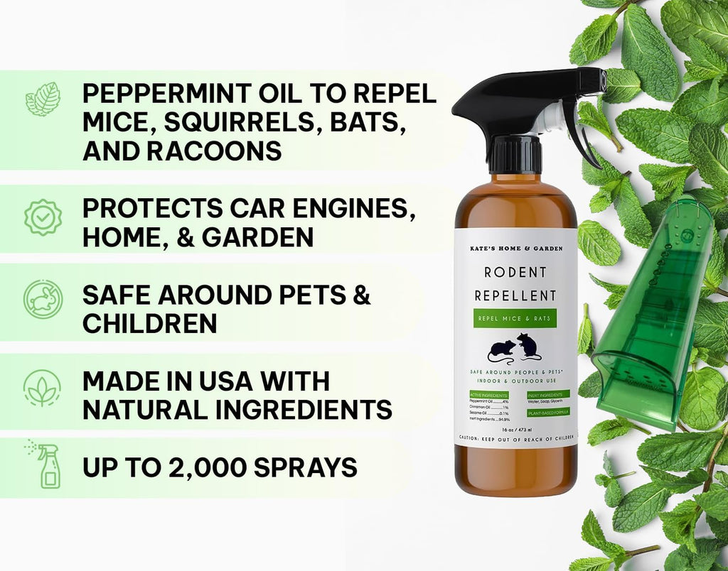 Peppermint Oil Spray for Rodents (16oz, Non Toxic) N9593