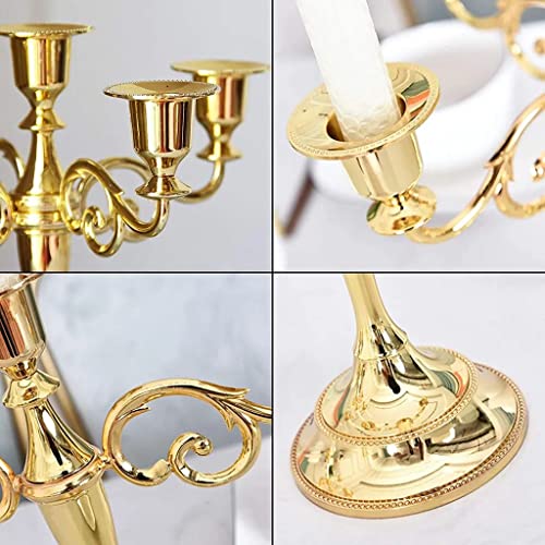 Gold 5 Arms Metal Candelabra Q629