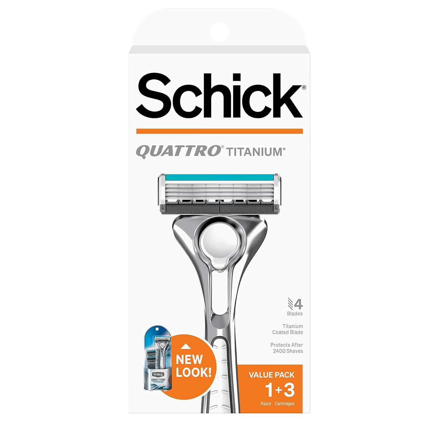 Titanium Razor with 3 Refill Blades M65402