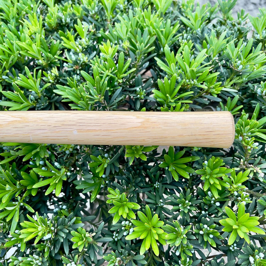 14 Inch Wide Japanese Carbon Steel Garden Hoe with Oak Wooden Handle I88542