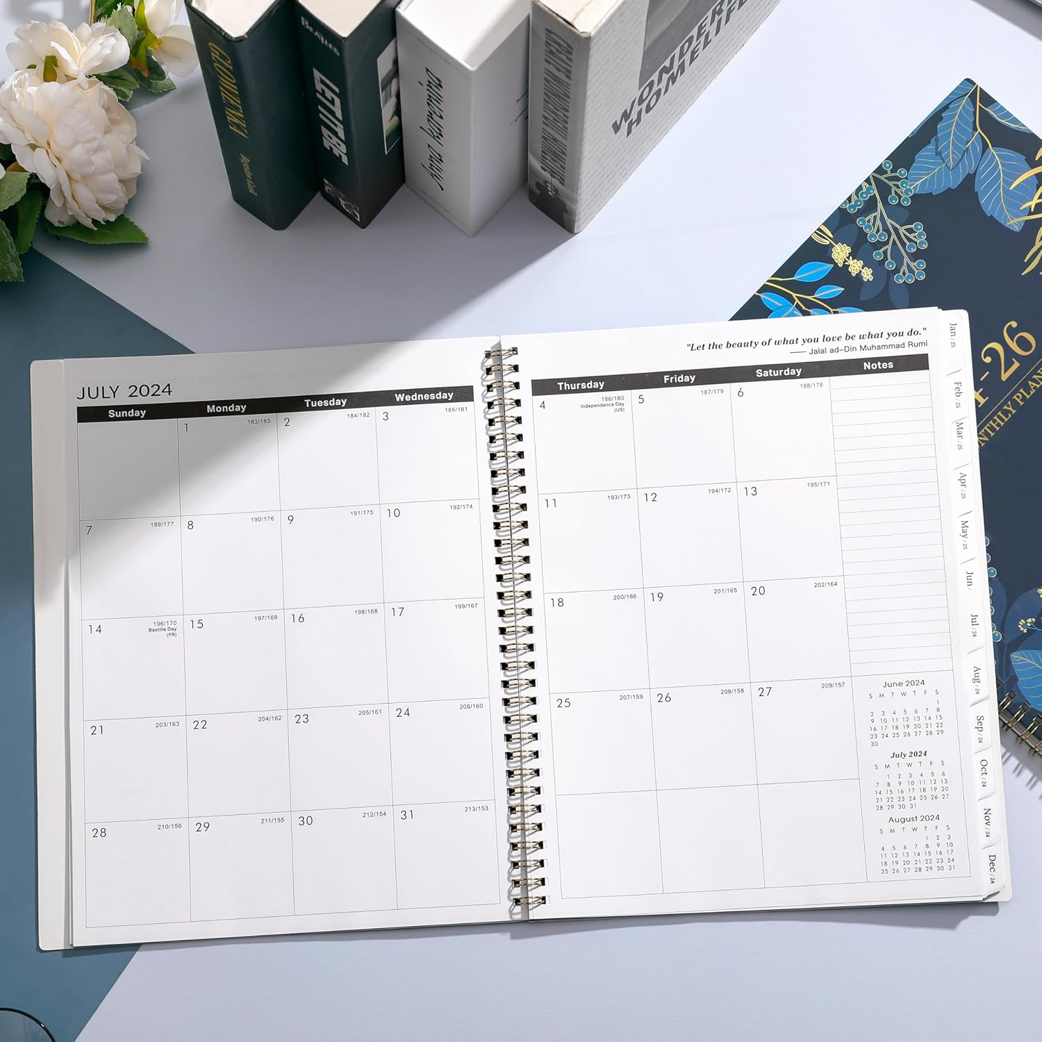 24 Month Monthly Planner, 11" x 9", Twin-Wire Binding X591761