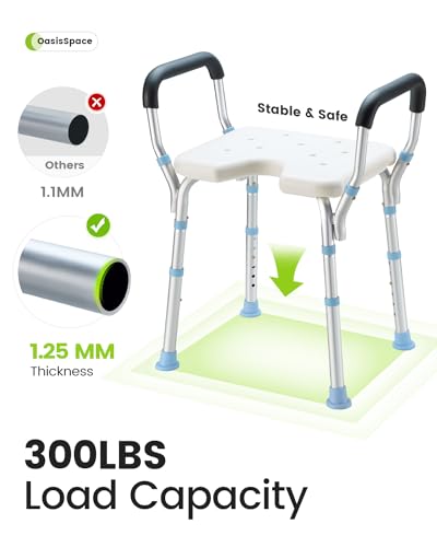 Heavy Duty Shower Chair with Back and Arms 300lb Q35701