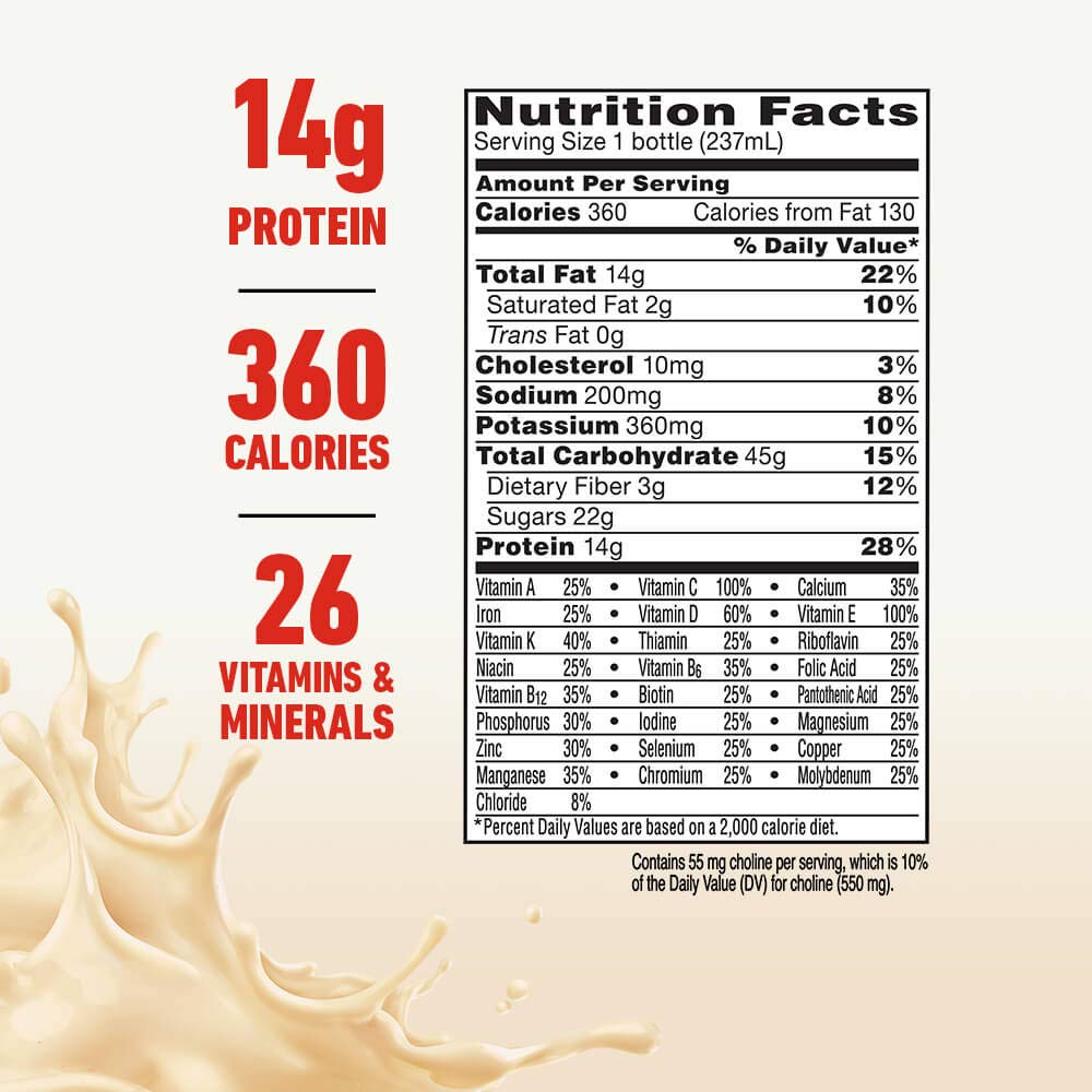 Very Vanilla 8 fl oz Bottle 12 Pack Nutritional Drink N831498