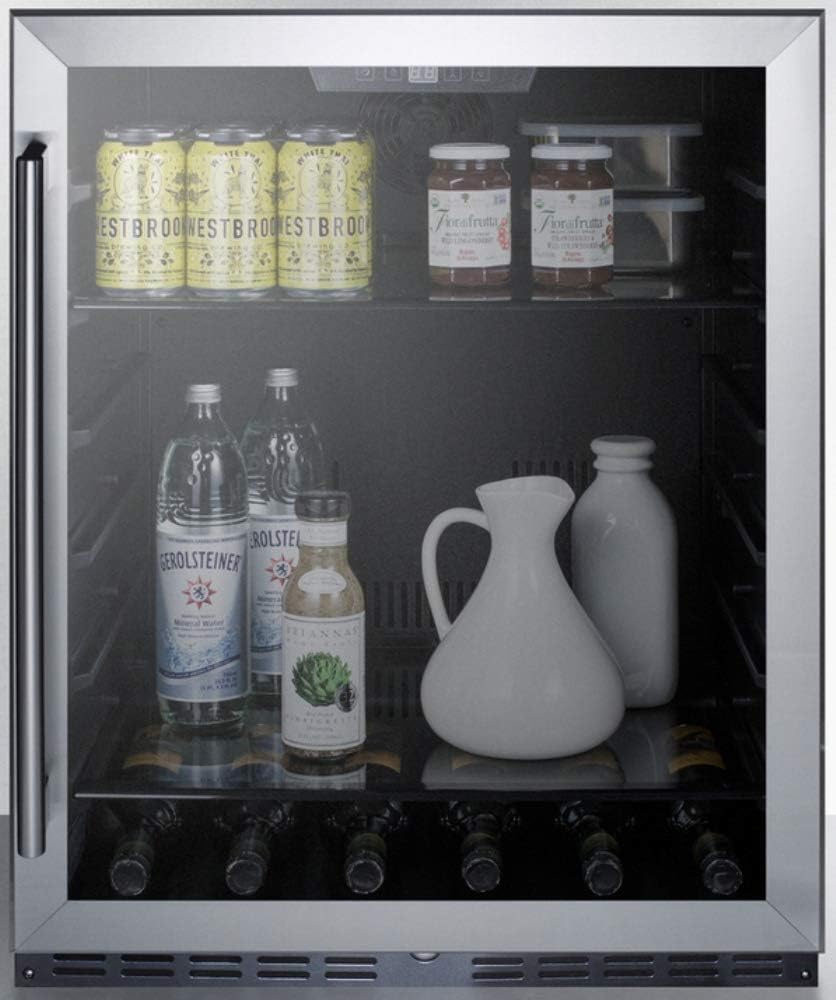 Black Built-in All-Refrigerator with Glass Door V382941