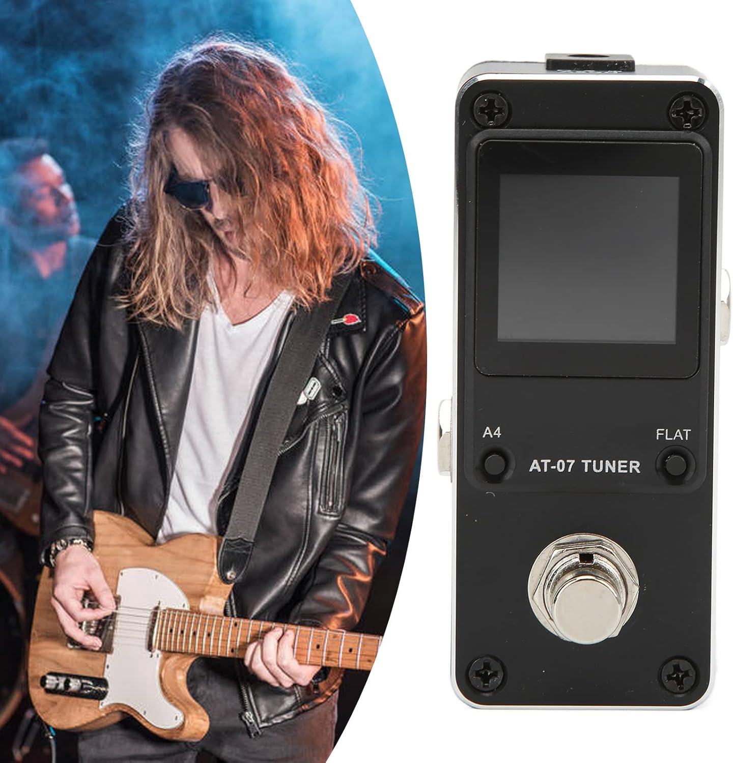 Black Mini Phaser Pedal for Electric Guitar A50011