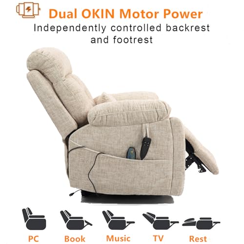 Brown Heavy Duty Electric Recliner Chair with Massage and Heat U4080