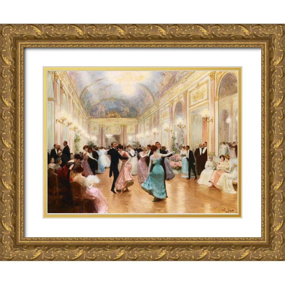 Gold Ornate Wood Framed Art Print Z8365