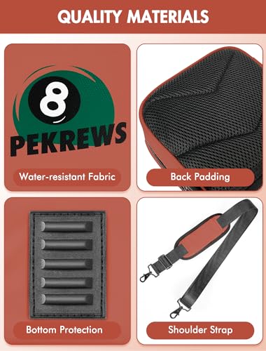 4x5 Pool Cue Case with Adjustable Shoulder Straps A1837