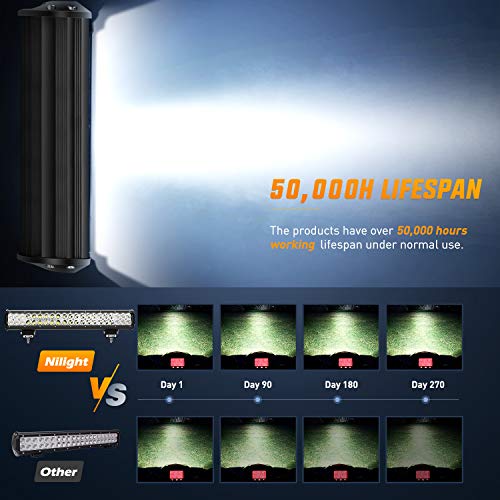 22Inch 480W Triple Row Flood Spot Combo Waterproof Led Light Bar with Wiring Harness D5076