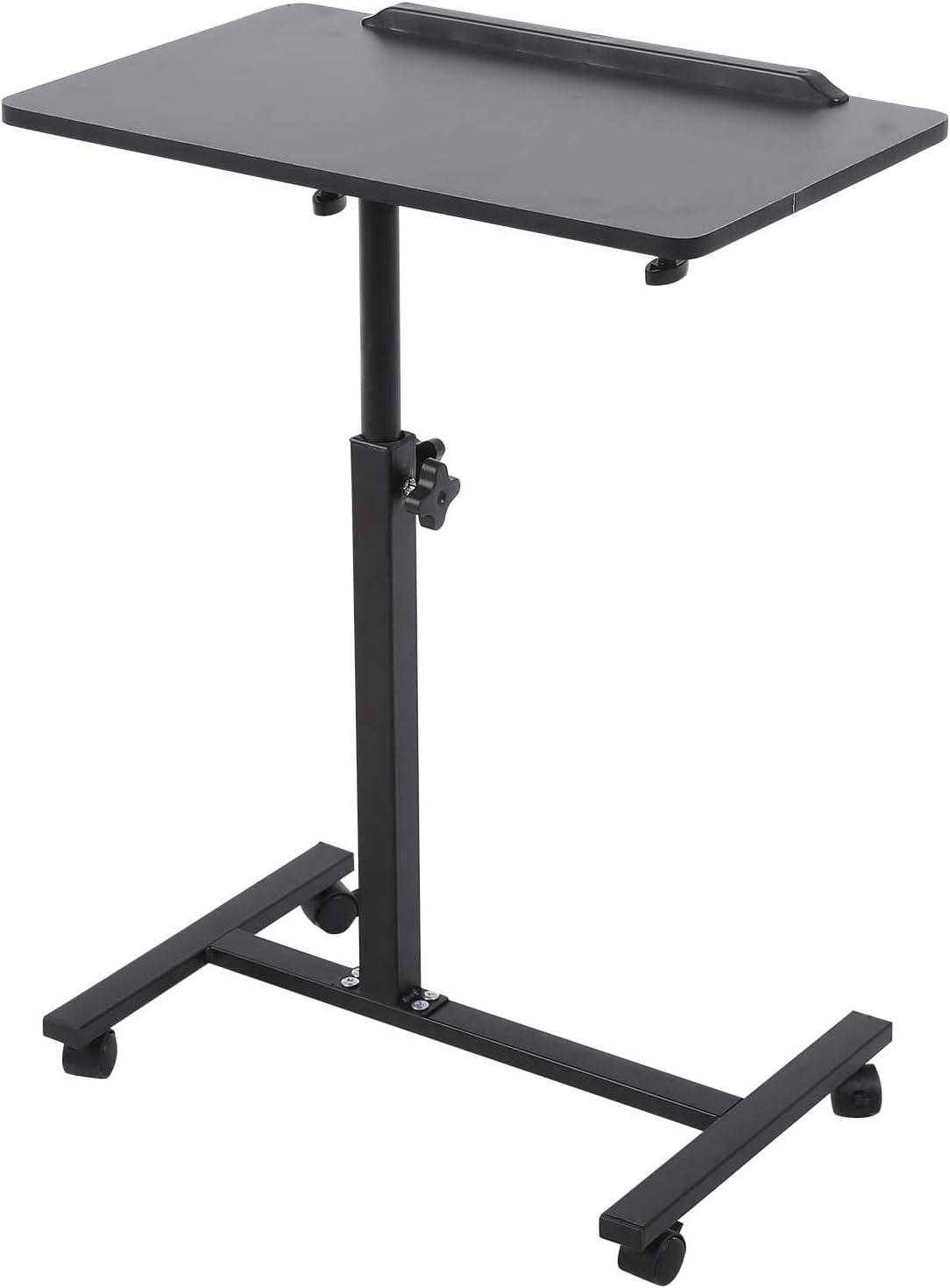 Adjustable Overbed Bedside Table with Wheels Black I3967