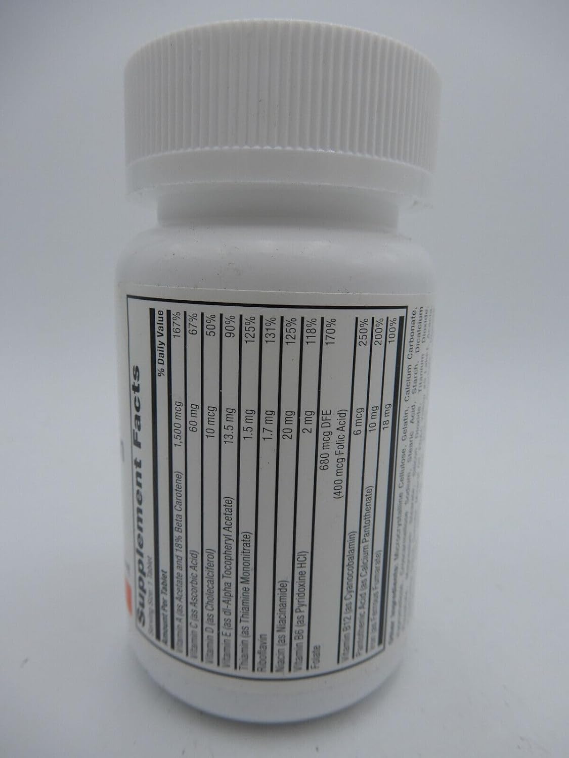 100 Tablets Multivitamin/Mineral Supplement with Iron and Beta-Carotene C52964