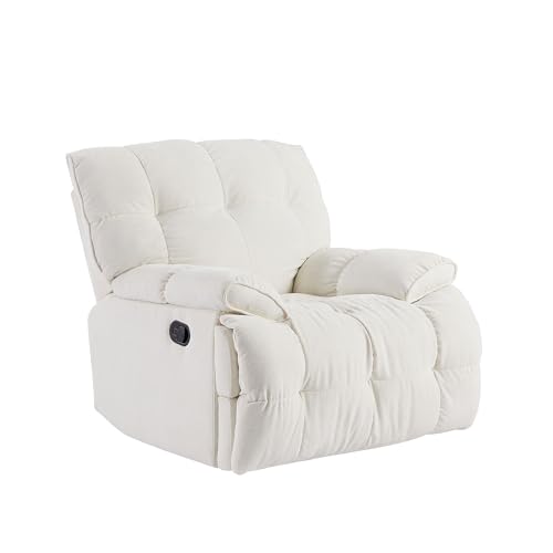 Yellow Soft Fabric Swivel Rocker Recliner Chair P793