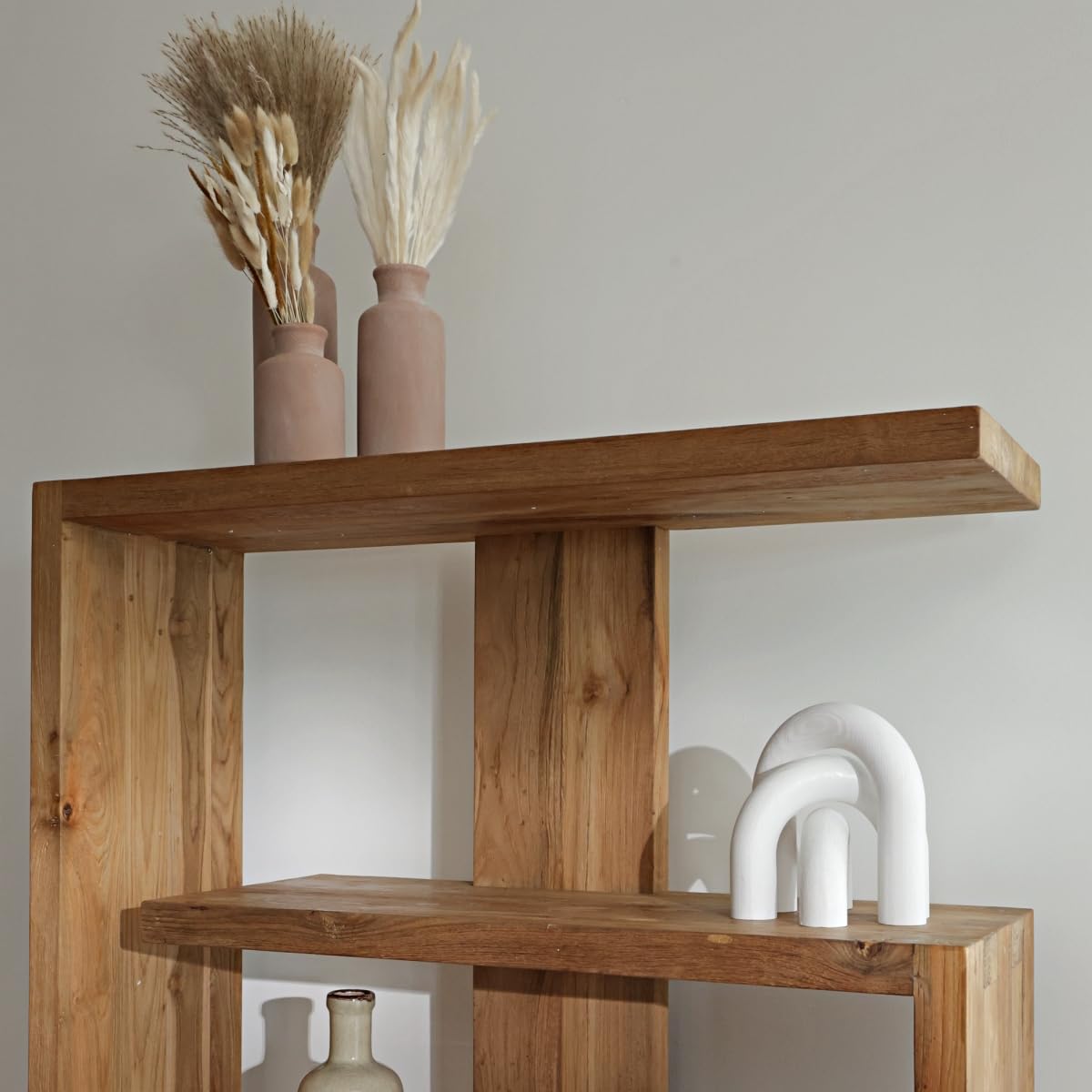 Solid Teakwood Bookshelf 35.4" W x 11.8" D x 63" H P345
