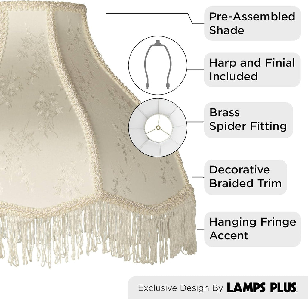 Cream White Fabric Dome Lamp Shade Replacement S910783