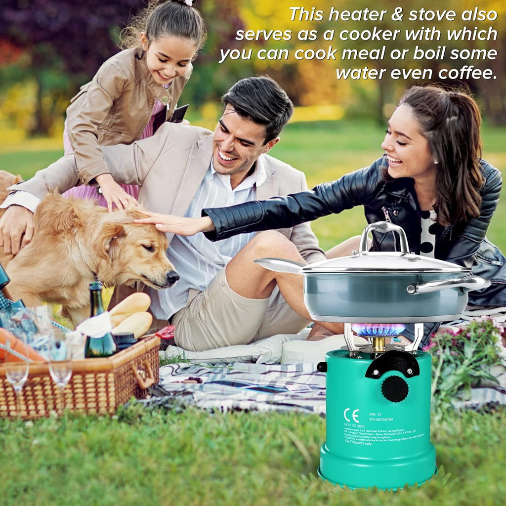 Portable Propane Heater & Stove with automatic igniter E87912