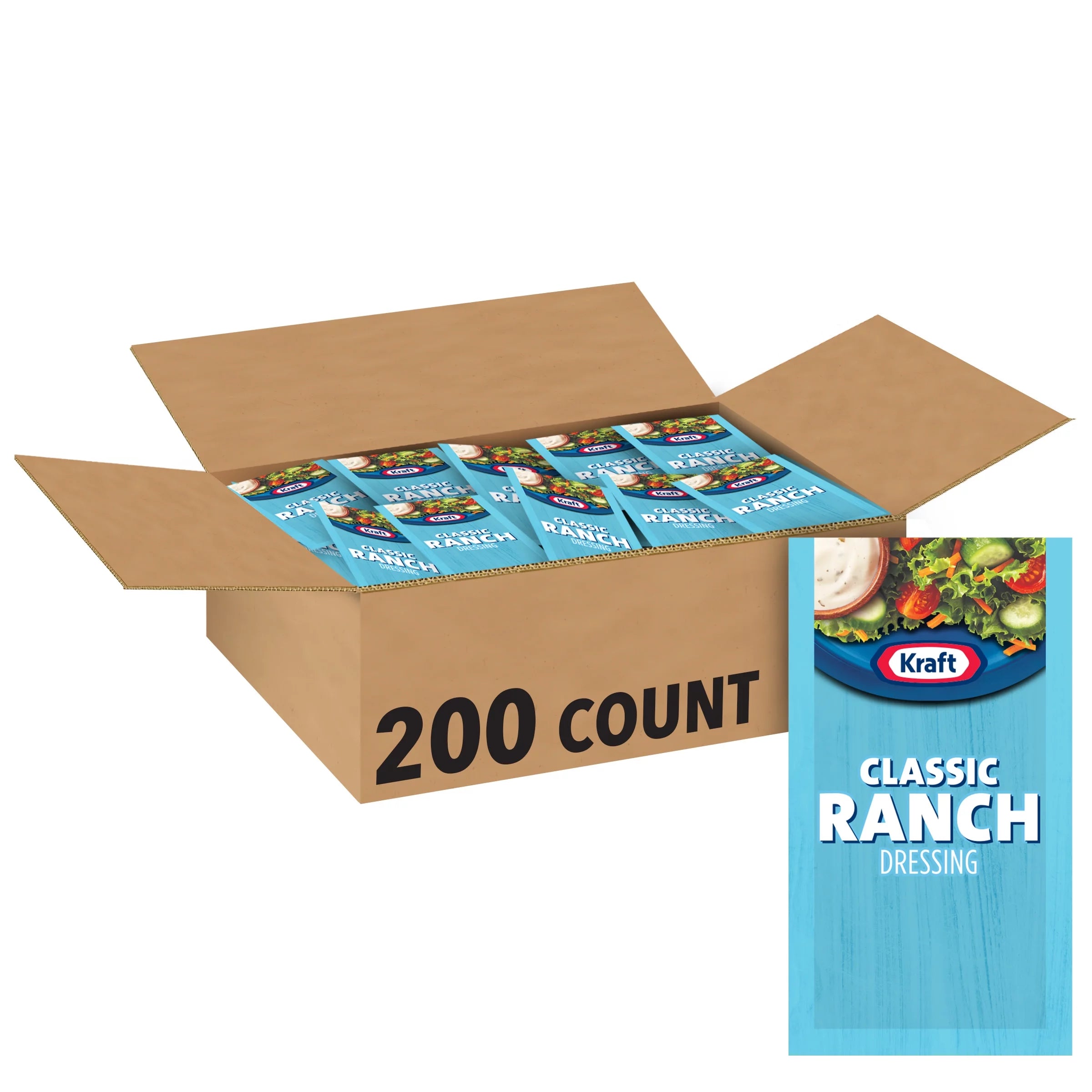 0.44 oz. Ranch Salad Dressing Packets, 200 per case D6077