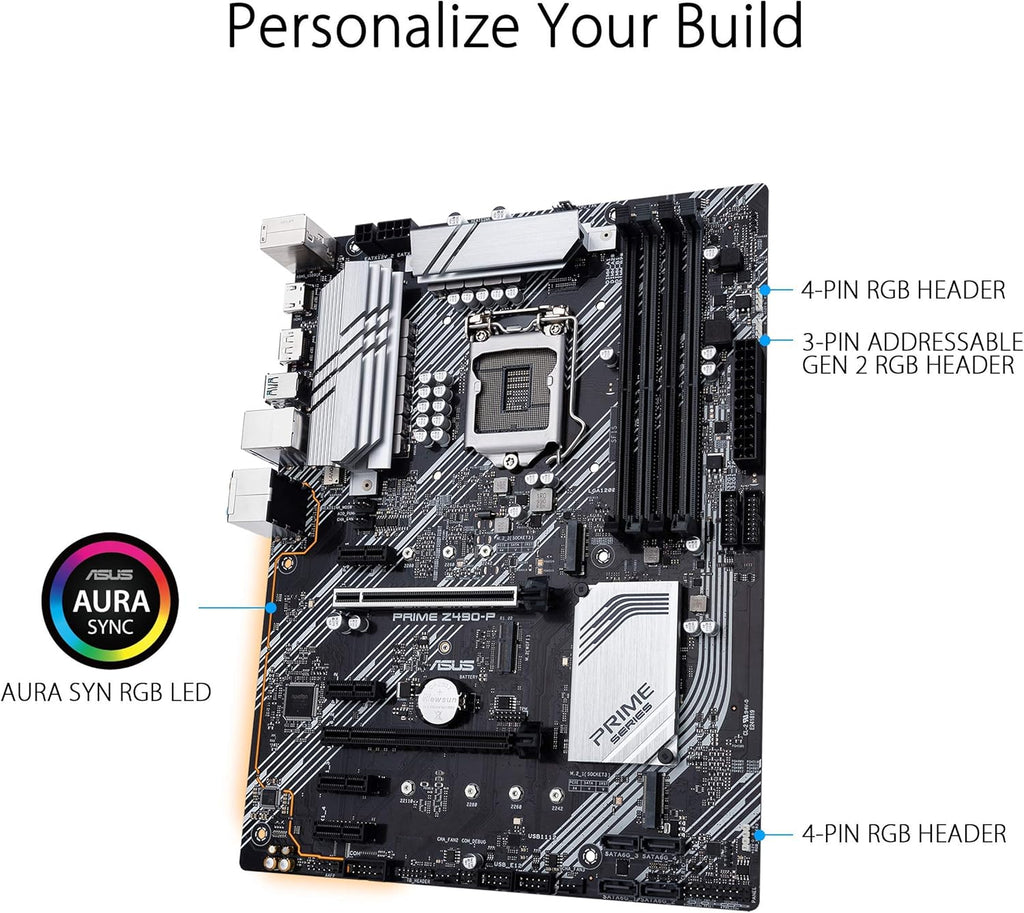 ATX Motherboard (Dual M.2, DDR4 4600, 1 Gb Ethernet, USB 3.2 Gen 2 USB Type-A, Thunderbolt 3 Support, Aura Sync RGB) (Renewed) F948