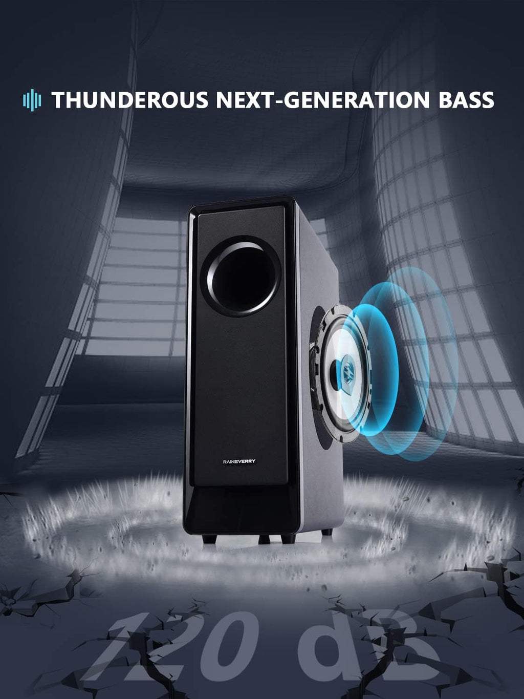 5.1 CH Surround Sound Bar with Dolby Audio, Wireless Subwoofer & Rear Speaker, Bluetooth 5.3 I403660