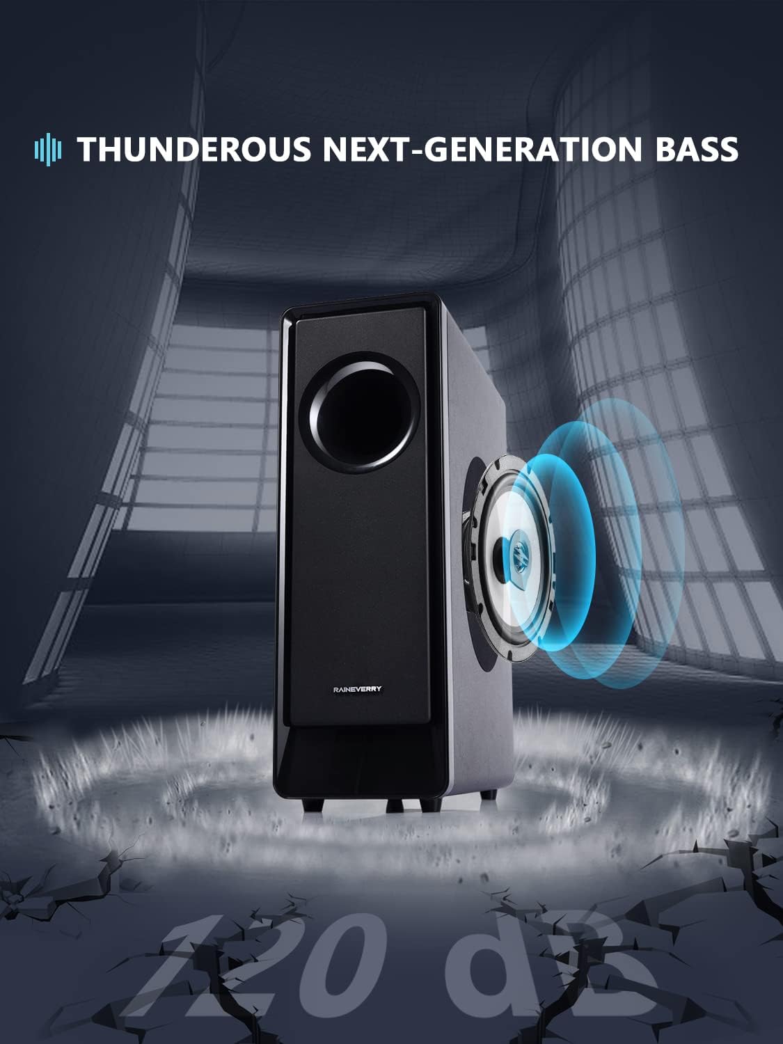 5.1 CH Surround Sound Bar with Dolby Audio, Wireless Subwoofer & Rear Speaker, Bluetooth 5.3 I403660