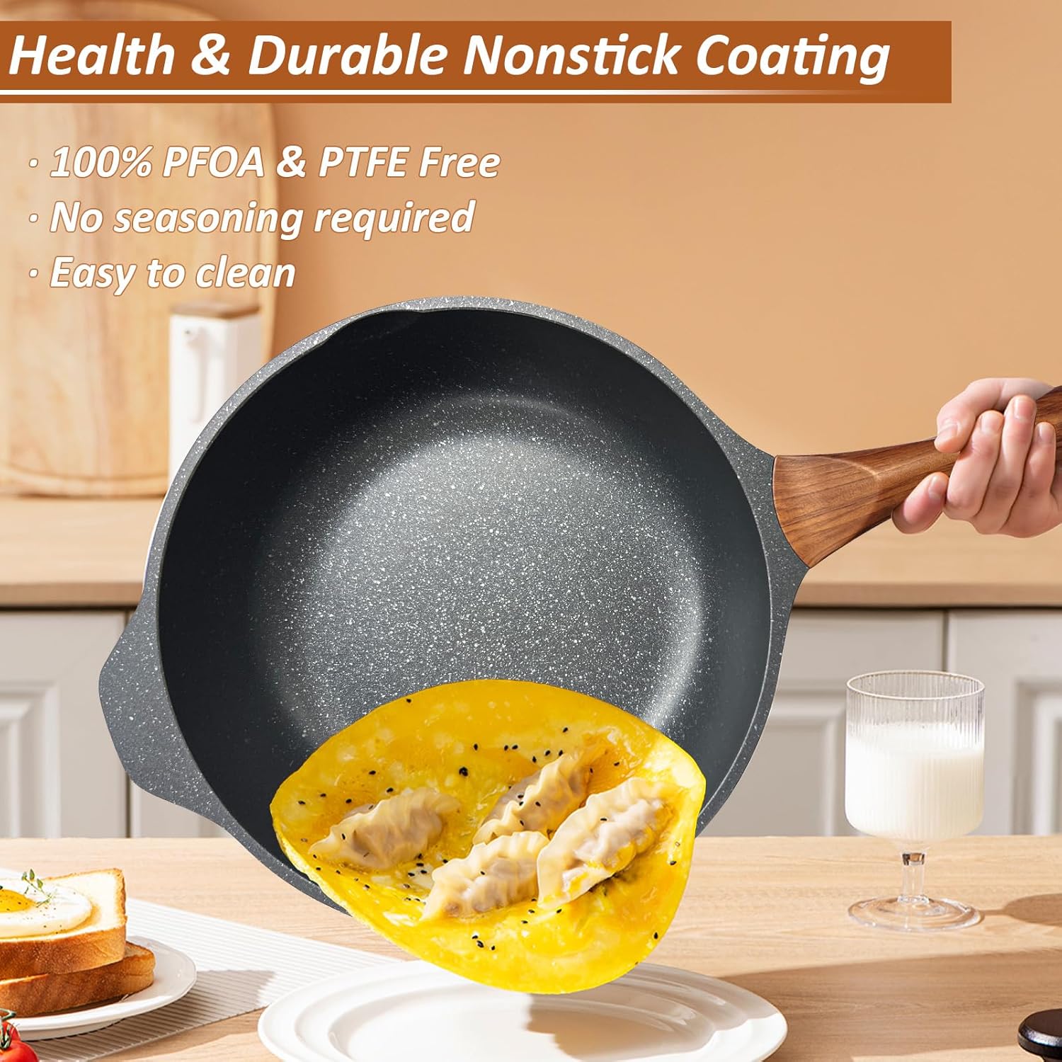 12.5 Inch Cast Iron Stir Fry Pan R240776