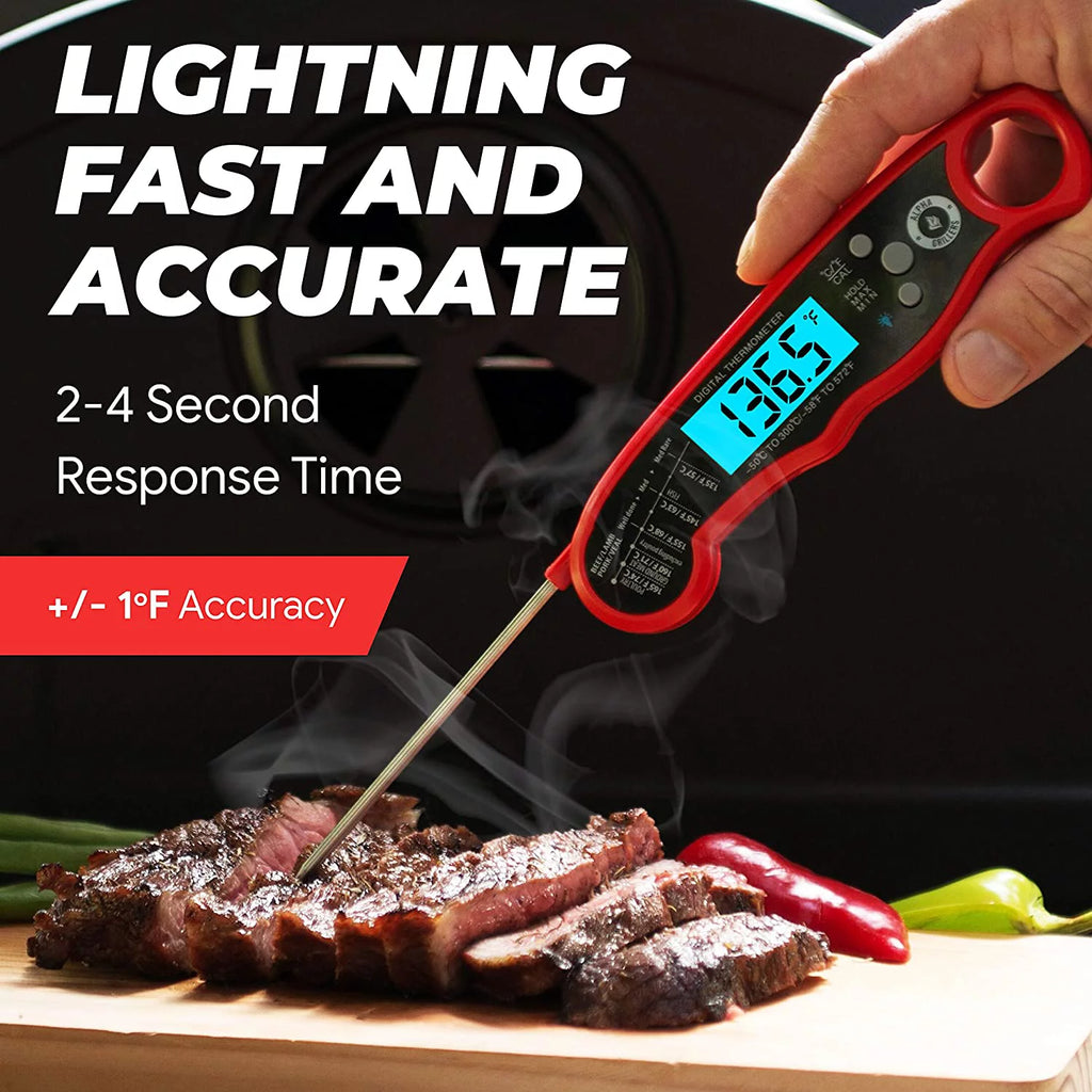 Instant Read Meat Thermometer with Backlight & Calibration Z811
