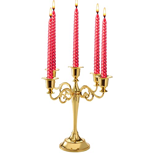 Gold 5 Arms Metal Candelabra Q629