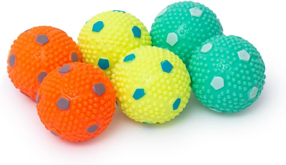 6 Pack Small Sized Spotted Latex Balls, 2 Inches in Diameter B7821