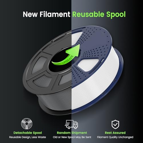 High Speed PLA Filament Mini Pack, 250g/Spool, Black+White+Green+Blue+Red+Orange+Yellow+Pink I522870