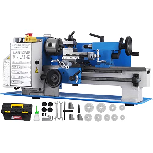 Metal Lathe 7 x 12 Inch, 2250 RPM 550W Variable Speed Bench Top Metal Lathe G81604
