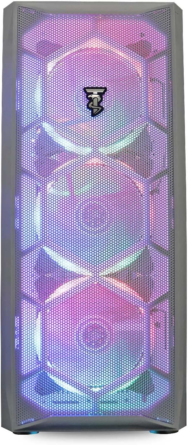 White Intel Core i7 AMD RX 580 8GB 16GB RAM 1TB NVMe SSD Desktop Computer Tower U380
