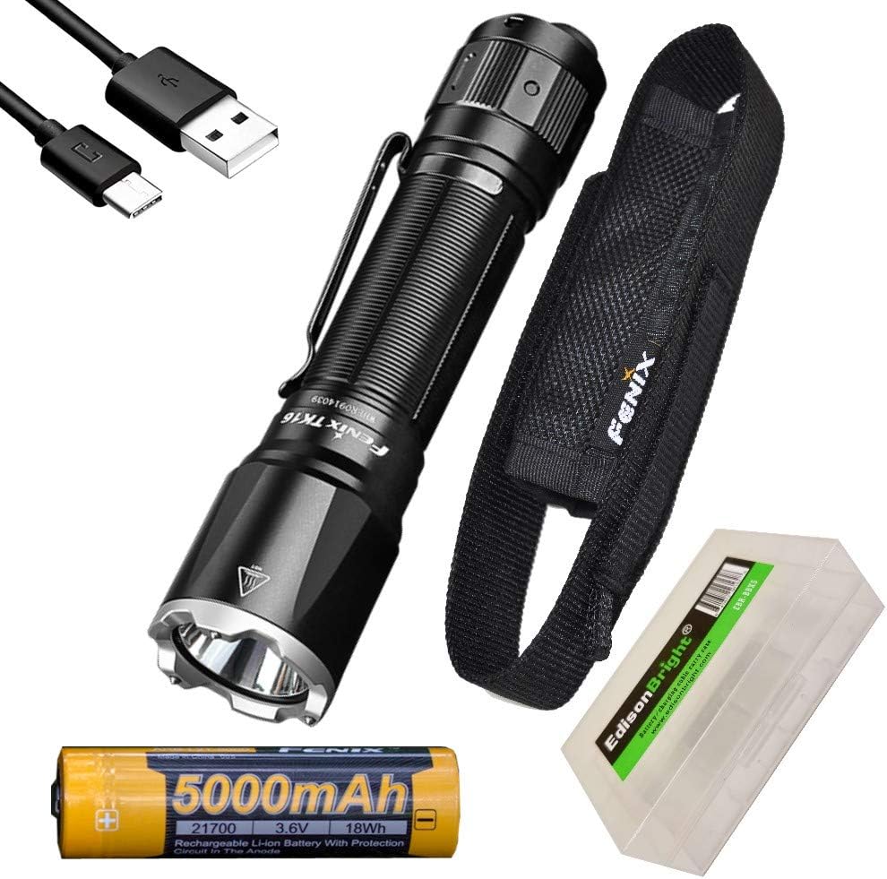 3100 Lumen LED Tactical Flashlight with USB Rechargeable Battery and Carrying Case G396910