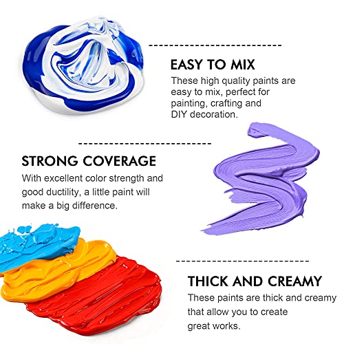 50 Colors 2oz Acrylic Paint Set E623
