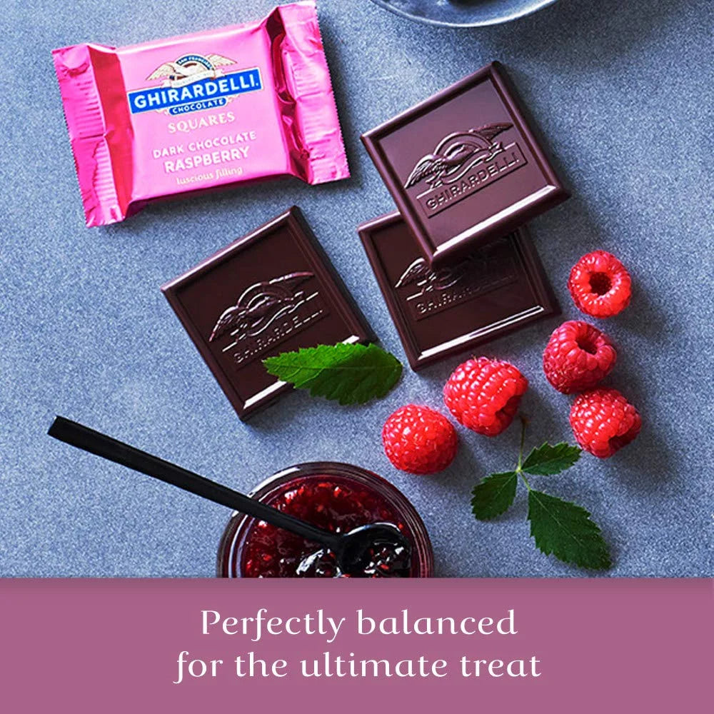 Dark Chocolate Raspberry Squares, 5.32 Oz Bag (Pack of 6) Q432879