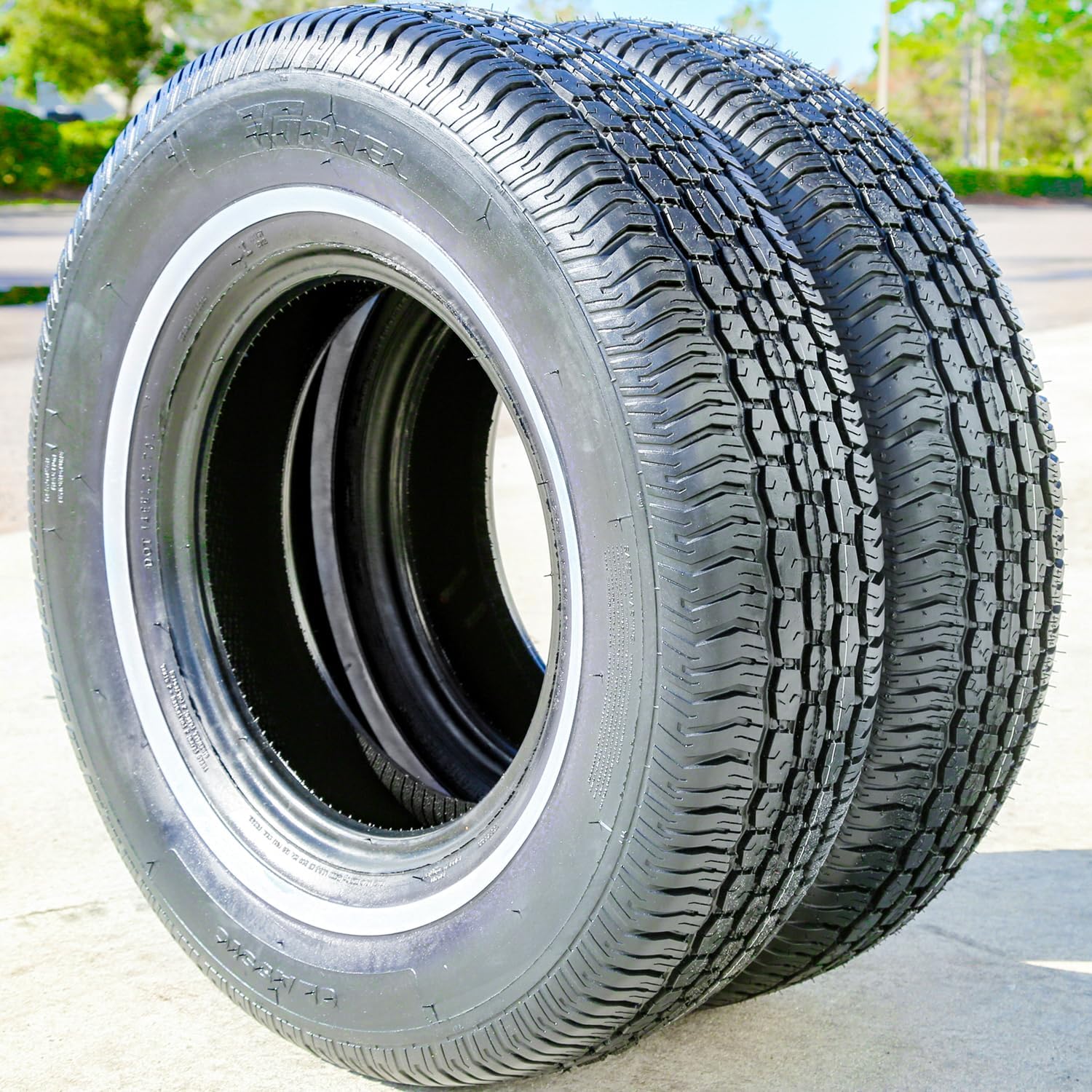 155/80R13 79S 4-Ply White Side Wall Touring Radial Tire G803705