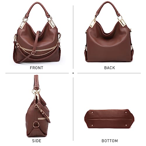 Vegan Leather Rhinestones Hobo Shoulder Bag B638