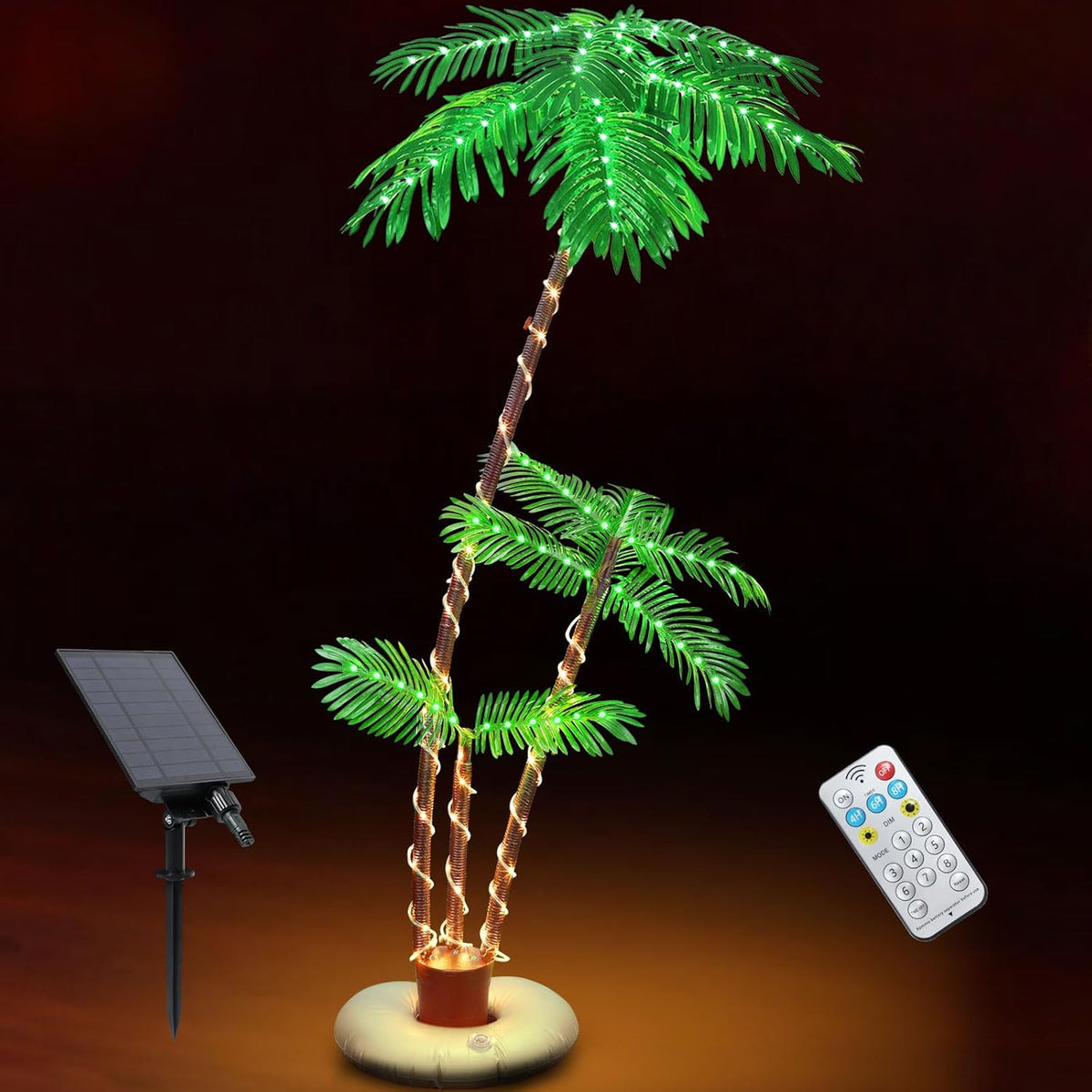 6FT 3 Trunks Artificial Palm Tree Q5635